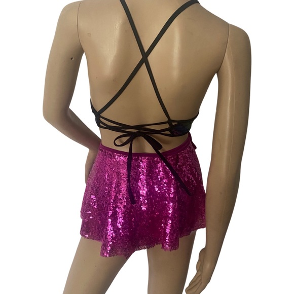 - Cheeky sequins mini wrap skirt and top set - Picture 10 of 12